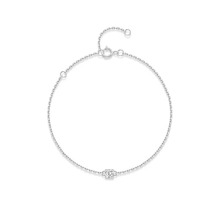 Bracelet en argent sterling 925 serti de moissonite rose pour femmes, bijou de mariage et occasions spéciales