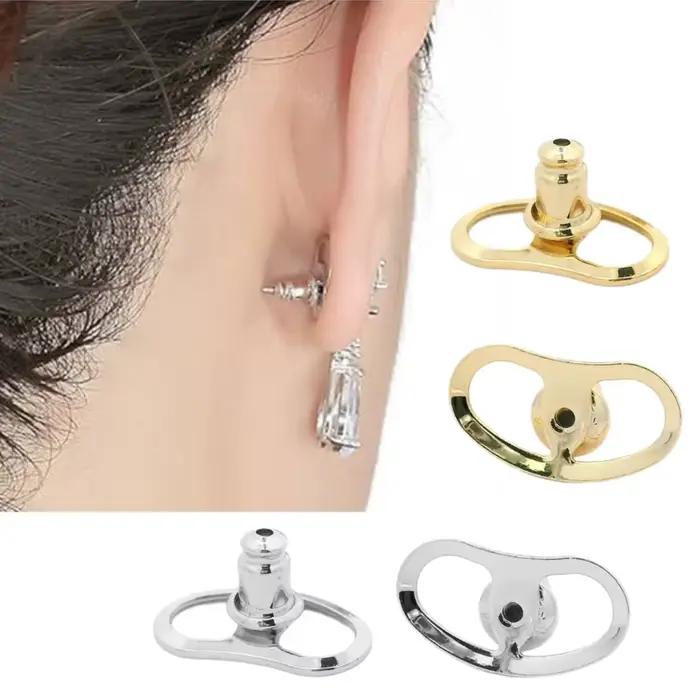 Grandes boucles d'oreilles en métal, 4 pièces