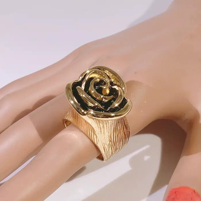 Bague Rose pour femme, accessoire de bourgeon Floral à la mode et luxueux, nouveau cadeau Rose pour femmes