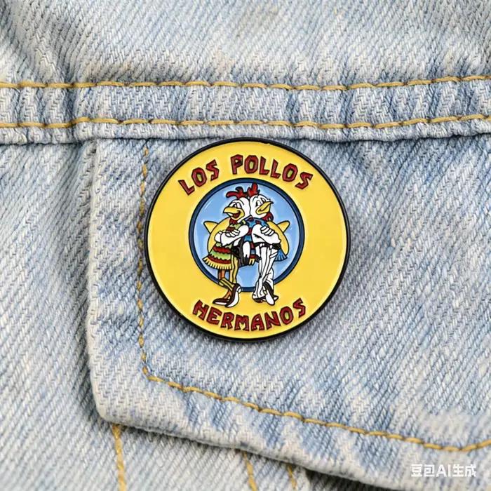 Broche émaillée de poulet de dessin animé, style gothique, pour revers, sac à dos, vêtements, accessoires, bijoux de série télévisée, cadeaux pour amis