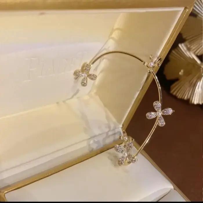 Boucles d'oreilles papillon sans trou d'oreille, bijoux tendance, piercing à chaîne, accessoires pour femmes, 2020
