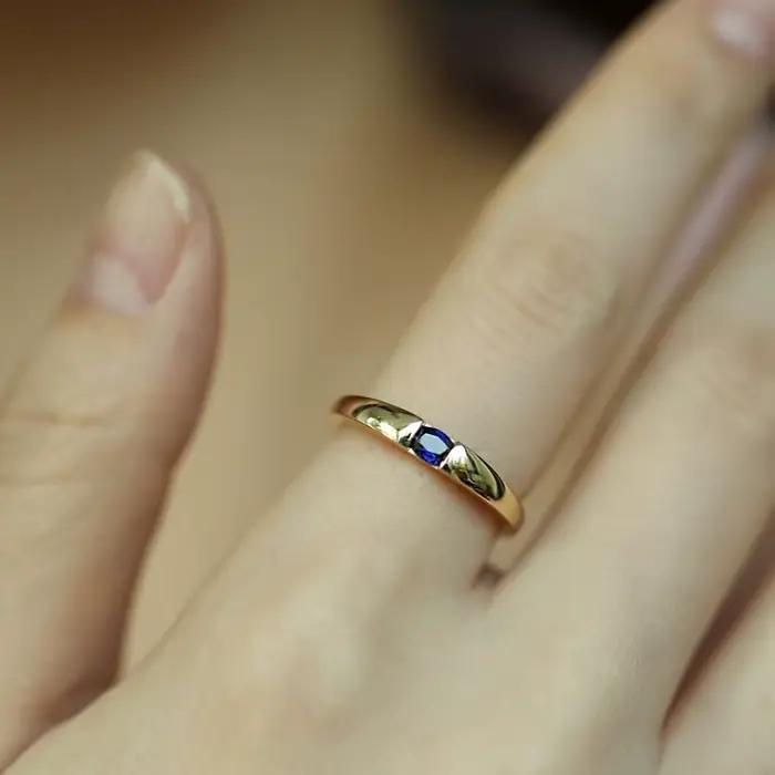 Bague de fiançailles en saphir classique, vintage, brillant, léger, luxe, style couple, matiques unisexes, fête de banquet, bijoux réglables