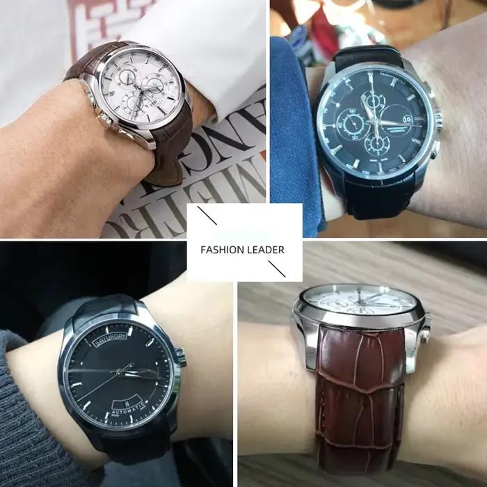 Bracelet de montre en cuir véritable pour Tissot T035, pour hommes, série 1853 T035627 T035617 T035407, ceinture à bouche en Arc 22mm 23mm 24mm