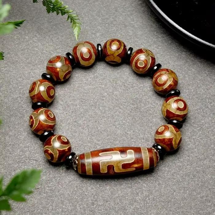 Bracelets de style agate vintage, accessoires de bijoux unisexes rétro