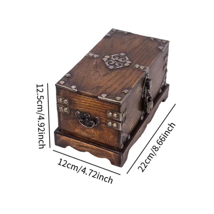 Boîte de rangement en bois, boîte à bijoux créative Stable faite à la main, facile à utiliser, petite boîte en bois