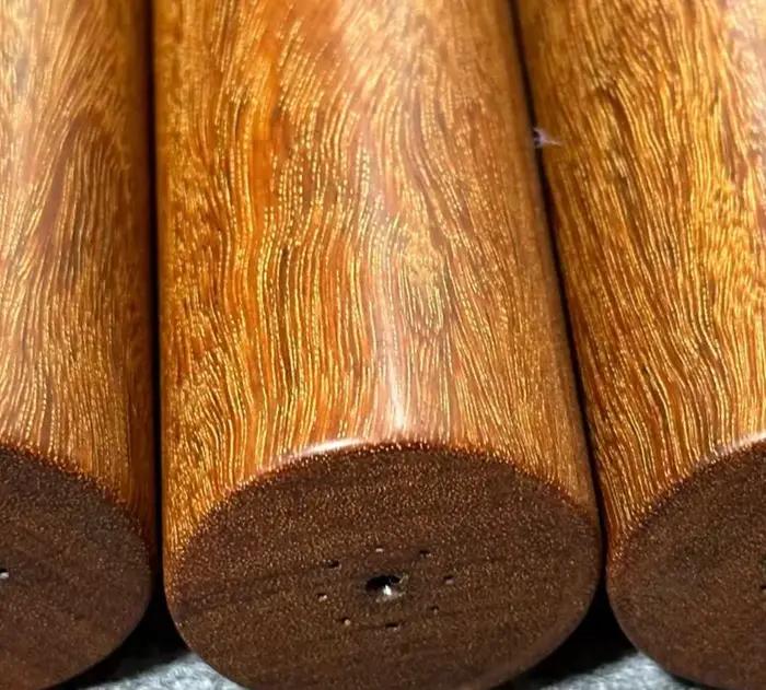 Bois rond en palissandre de Venus, L:400mm D:23/28/33mm Padauk(Pau Ferro), bricolage, circulaire fait à la main, carmachine en bois, taille personnalisée