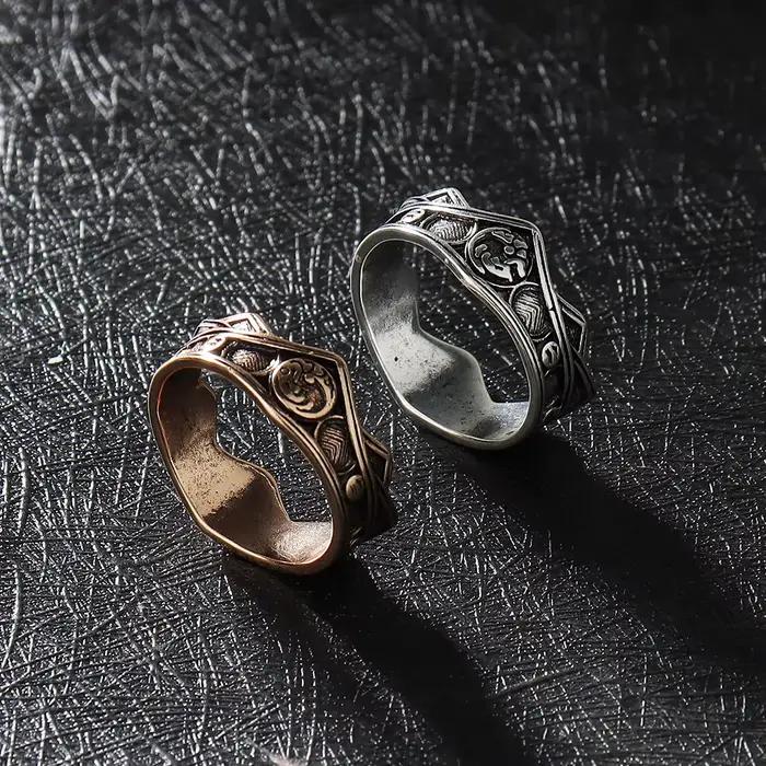Dragon House TargarFP Ring Cosplay, Dragon à trois têtes, Alliage d'or, Bagues en métal, Bijoux, Accessoires de costume de fête