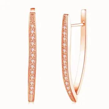 Boucles d'oreilles couleur or pour femmes, décoration de mariage, Design délicat, bijoux en cristal autrichien, cadeau de luxe, 4 couleurs, nouvelle collection