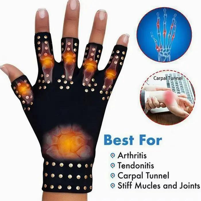 Gants de thérapie de Compression magnétique Anti-arthrite, 1 paire, soulagement de la douleur rhumatoïde des mains, correcteur de poignet