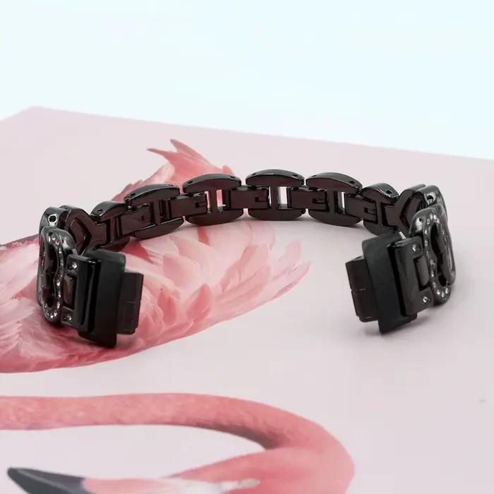 Bracelet de remplacement en métal pour Fitbit Inspire 3 pour femme, bracelet habillé étanche réglable pour Fitbit Inspire 3 Bing