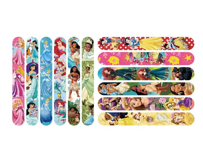 Lot de 12 bracelets claquettes série Princesse, bracelets Moana Pat Circle, cadeaux amusants pour enfants, jouets pour enfants