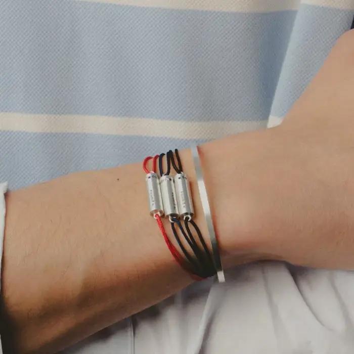 Bracelet en corde tressée 5G, réglable, bijoux de luxe tendance, cadeau pour les couples, argent sterling 925