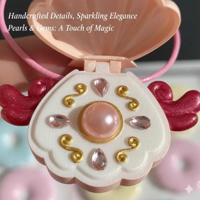 Collier coquillage Mermaid Melody Pichi Pitch, pendentif cosplay anime, médaillon magique princesse perle, bijoux dessin animé, cadeau pour les fans