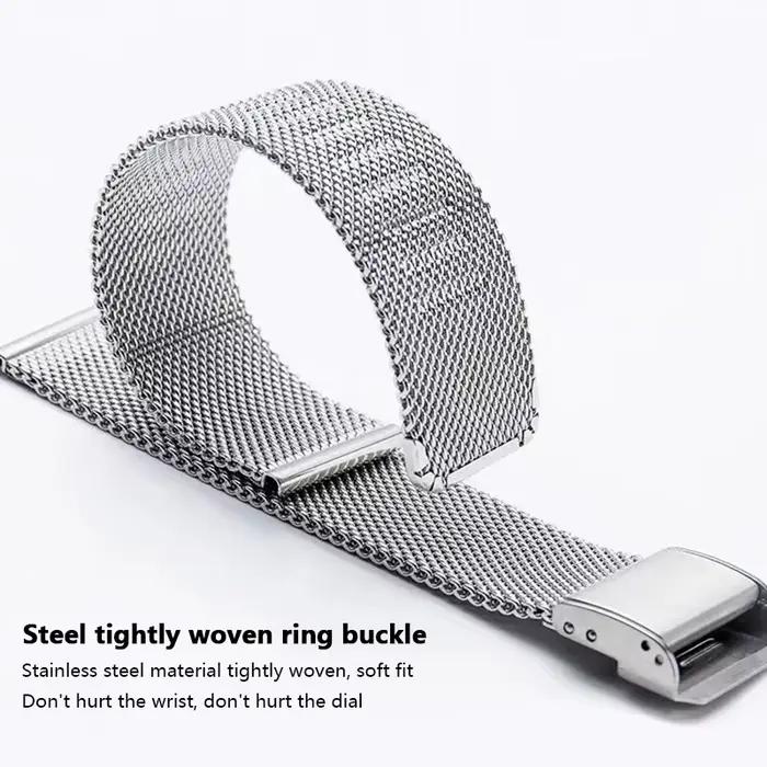 Bracelet Milanese Loop 20mm 22mm pour Garmin Vivoactive 5/6 Huawei, Samsung, bracelet de montre à installation rapide, accessoire