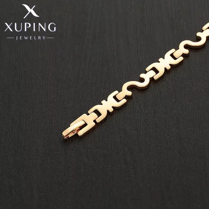 Xuping bijoux nouveauté à la mode Style Simple 20 cm couleur or Bracelets pour femme cadeau X 001053989