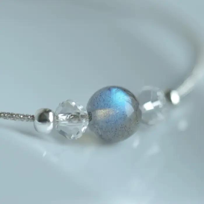 ITSMOS-Bracelet Coeur pour toujours, Labrumen naturel, Élégant et délicat, Dragonne pour femme, Cadeau porte-bonheur romantique