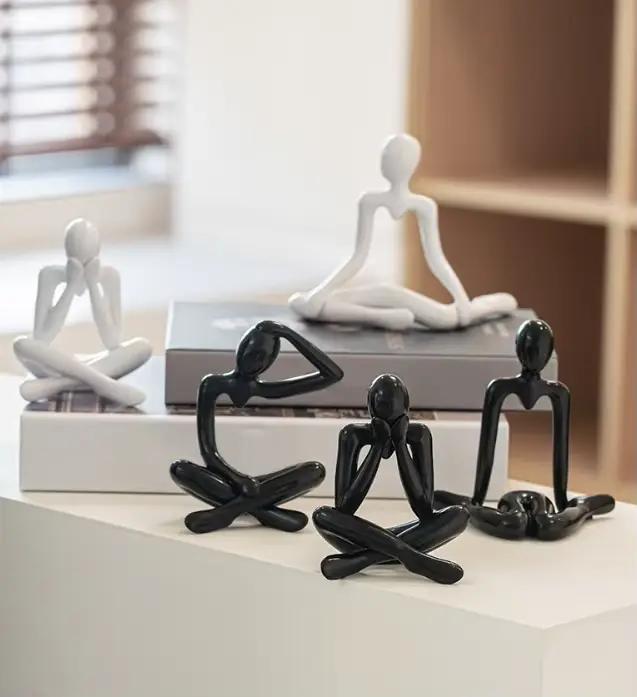 Ornement figuratif abstrait – Décoration de chambre, artisanat en plastique, petit objet décoratif créatif – Décoration artistique pour entrée/foyer
