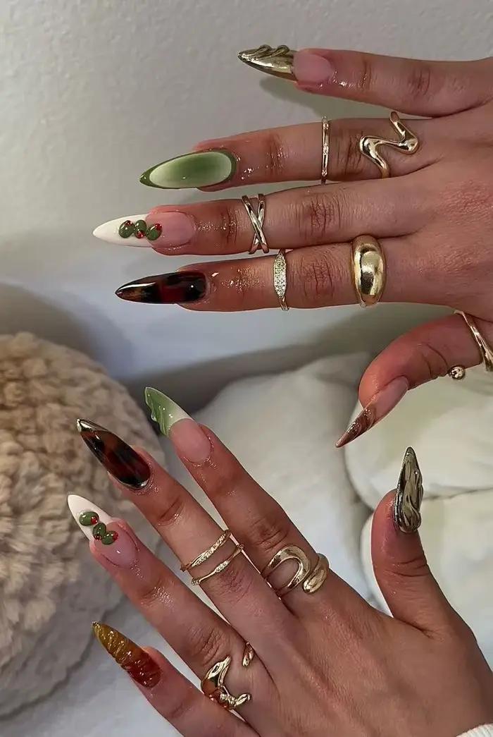 Collection de bagues élégantes en or, bandes fines empilables minimalistes, bijoux délicats à la mode pour femmes