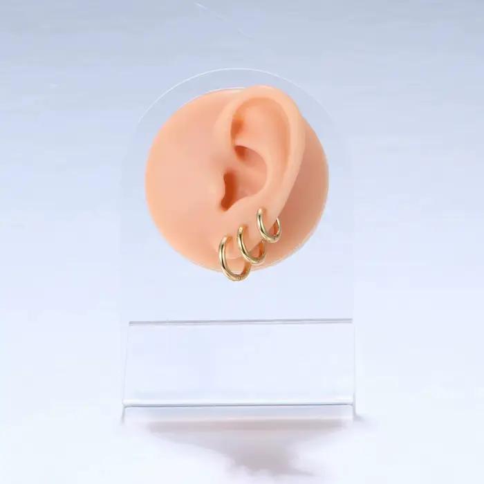 6 paires 6 tailles 18G petites boucles d'oreilles cerceau minuscule Cartilage Helix Daith Tragus Huggie boucles d'oreilles oreille Piercing bijoux dormeur oreille cerceaux