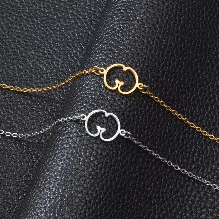 Bracelets Seychelles pour femme, 1 pièce, avec carte de Mahé et coquille de coco, bijoux en acier inoxydable # 591762