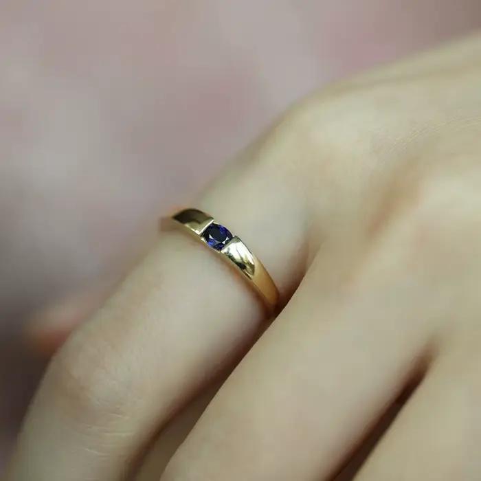 Bague de fiançailles en saphir classique, vintage, brillant, léger, luxe, style couple, matiques unisexes, fête de banquet, bijoux réglables