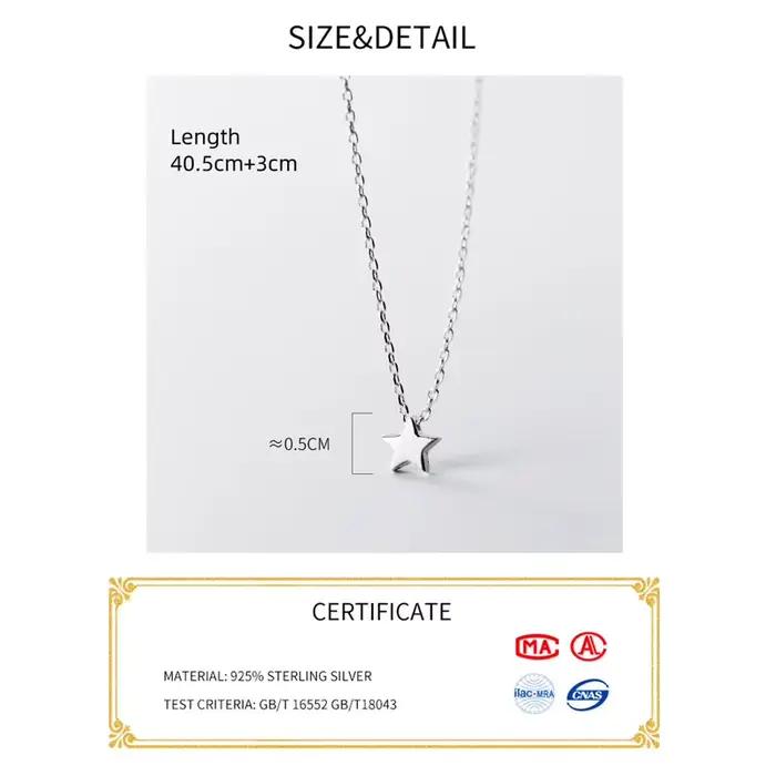 La Monada-Collier Étoile Brillante en Argent 925 pour Femme, Bijoux Minimalistes, Colliers de la raq, Mignon, Mode