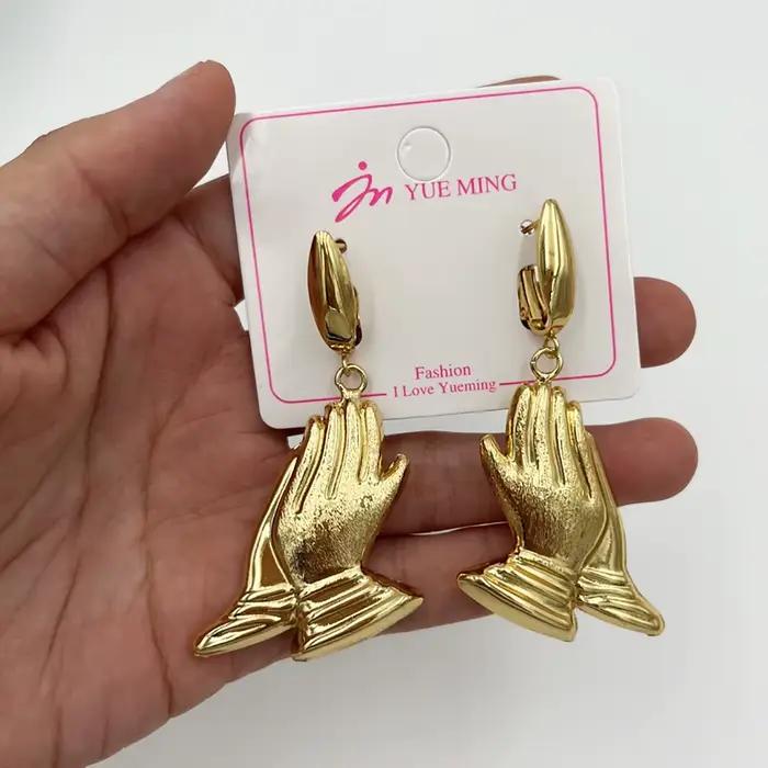 Ensemble de 2 pièces de bijoux de dubaï pour femmes, grandes boucles d'oreilles et pendentif, ensemble de 2 pièces pour mariage nigérian, accessoires de fête, cadeaux