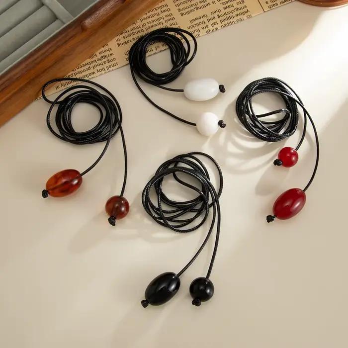 Collier pendentif en résine transparente pour femmes, Simple, personnalisé, réglable, bijoux à la mode, accessoires, cadeaux, 2026