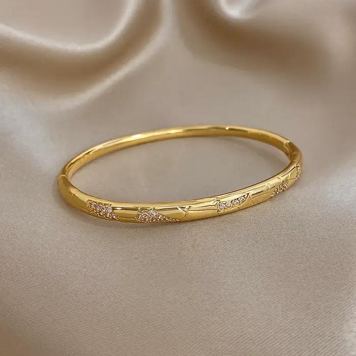 Greatera – Bracelet fin incrusté de diamants à motifs irréguliers, plaqué or, Design Original fin, cadeau de fête pour femmes