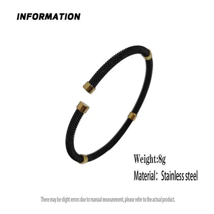 Bracelet en acier inoxydable plaqué or 18 carats, treillis métallique en acier, étanche, haute qualité, cadeau pour femme, couple, nouveau