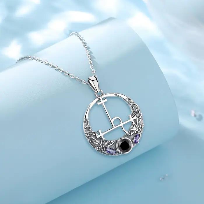 Eudora 925 argent Sterling Lilith Sigil collier pour femmes homme Vintage démon Lilith lune sceau pendentif personnalité bijoux cadeau