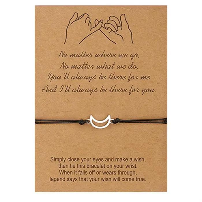 Bracelets de carte de navire de chia, longue distance, bracelet de promesse de mariage, cadeau d'anniversaire de fête pour les meilleurs amis, 16%, ensemble de 3 pièces