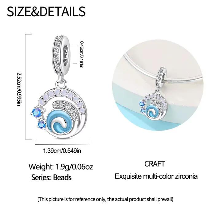 Breloques originales plaquées argent, perles pour bracelets, breloques DIY, cadeau pour femme, accessoire, soleil, étoile, arc-en-ciel, nuage, cœur, pendentif en cristal