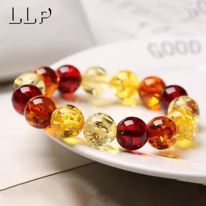 Bracelet en ambre naturel, charmant et à la mode, bijoux personnalisés, luxueux, pour fille, mascotte, cadeau de Festival