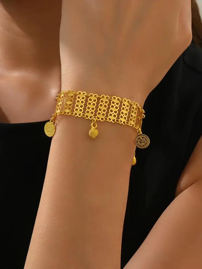 Bracelet à pampilles fabriqué à la main en métal pour l'industrie lourde, Style cour de luxe arabe, adapté aux fêtes et aux festivals