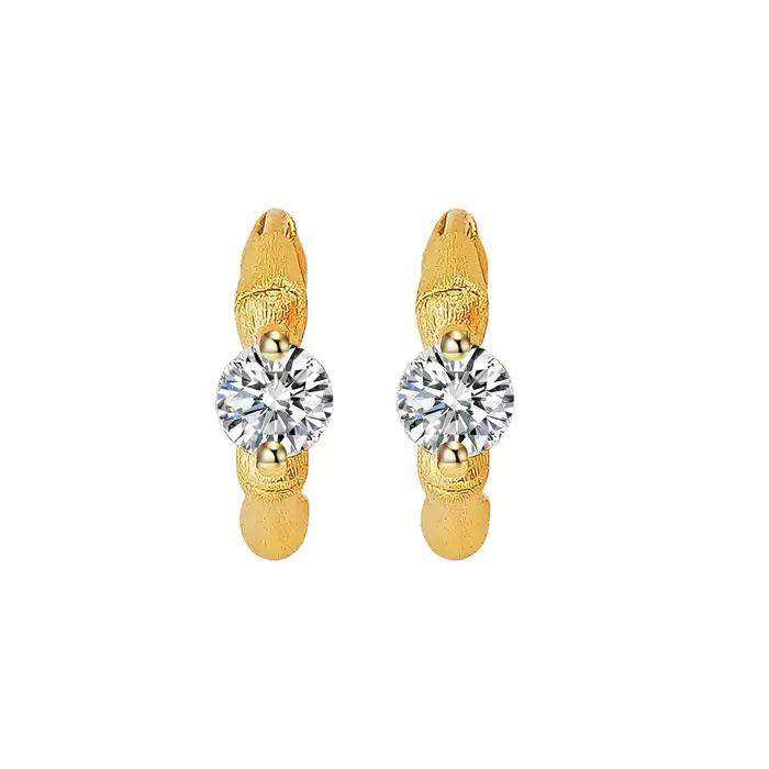 Boucles d'oreilles en argent 925 avec fil métallique, nœud en bambou, boucle d'oreille incrustée de diamants, luxe léger et polyvalent, bijoux de style Instagram