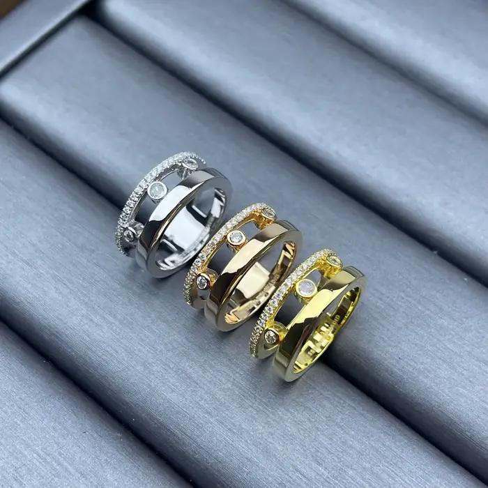 Bague élégante en argent 925 - Cadeau de mariage de haute qualité pour femme - Accessoire brillant à faire soi-même