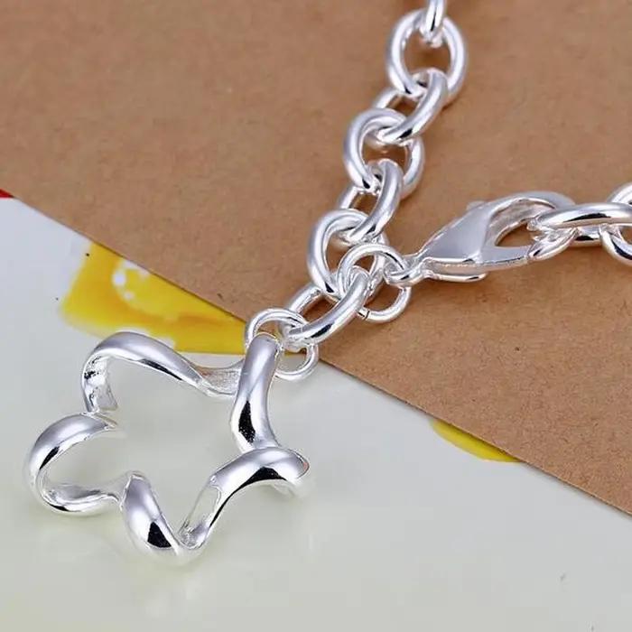 Bracelets en argent sterling 925 avec pendentif étoile magnifique de marques populaires pour femme, cadeaux classiques pour mariage et fête, bijoux tendance