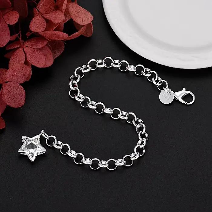 Bracelets étoiles en cristal de Zircon brillant en or 18 carats pour femmes, accessoires de bijoux pour fête et mariage, cadeaux, mode coréenne