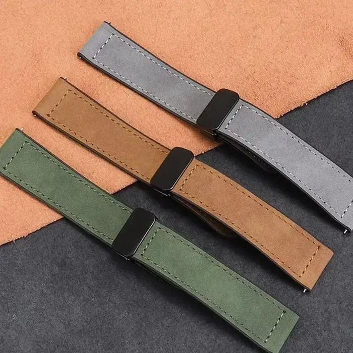 Cuir + Bracelet en Silicone pour Omega X Swatch Joint MoonSwatch Bracelet magnétique Bracelet Vintage pour MoonSwatch Bracelet de montre Correa