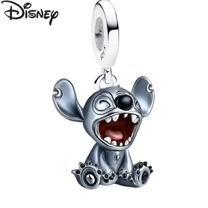 Breloques et pendentifs Disney Stitch mignons en argent 925, compatibles avec les bracelets et colliers DIY de 3 mm, bijoux pour femmes, cadeau de vacances raffiné