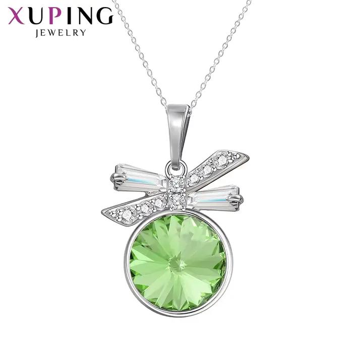 Xuping-Collier pendentif en cristal plaqué rhodium pour femme, bijoux élégants, offre spéciale, 40214