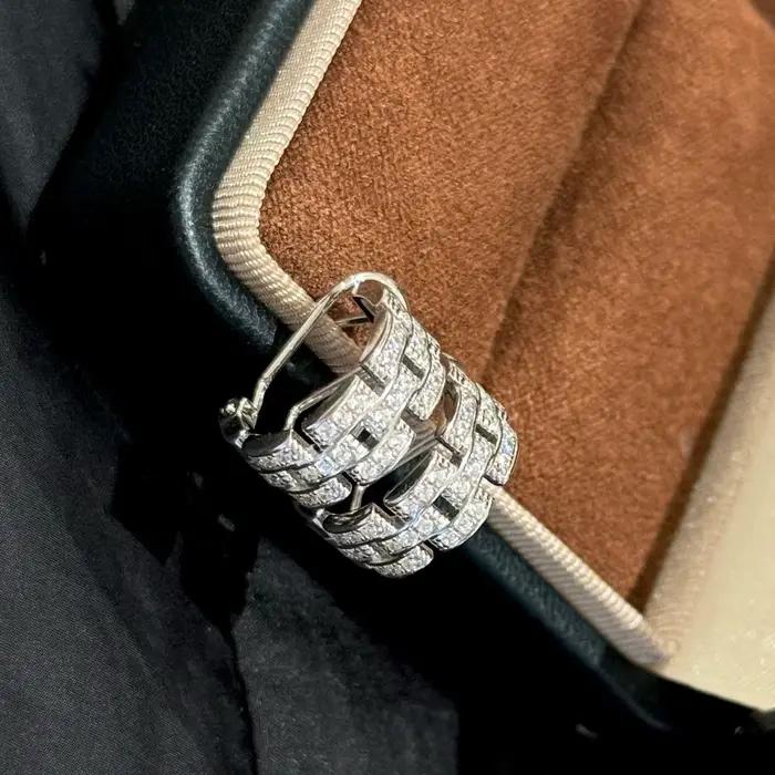 Musla offre spéciale nouveau pur 925 bijoux en argent Sterling chaîne boucles d'oreilles Design de luxe de mariage mode fête argent diamant boucles d'oreilles