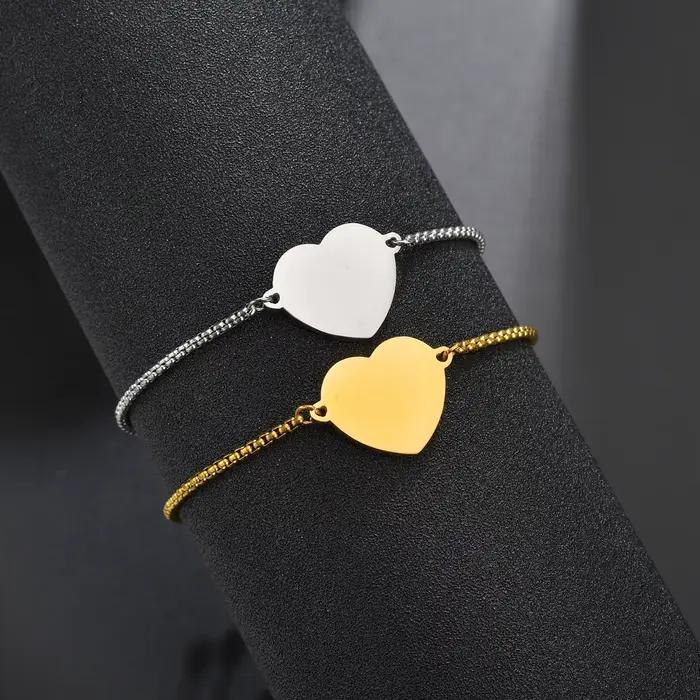 Punk homme Bracelets Hip Pop couleur or acier inoxydable épais main chaîne barre vierge Couple hommes femmes famille bijoux cadeau d'anniversaire