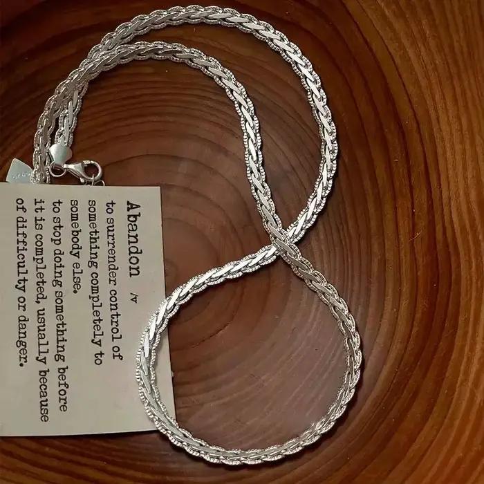Collier en argent regardé S925 pour femme, pendentif minimaliste, colliers de la présidence, charme classique Kendning, cadeau d'anniversaire, mode