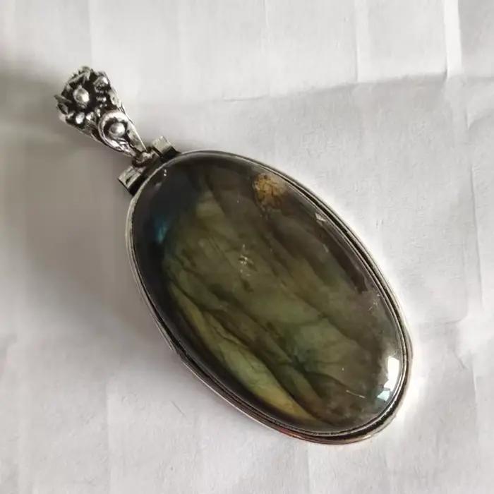 Bijoux de mode, pendentif en labradorite, turquoise, citrine, agate, onyx noir, flocon de neige, authentique