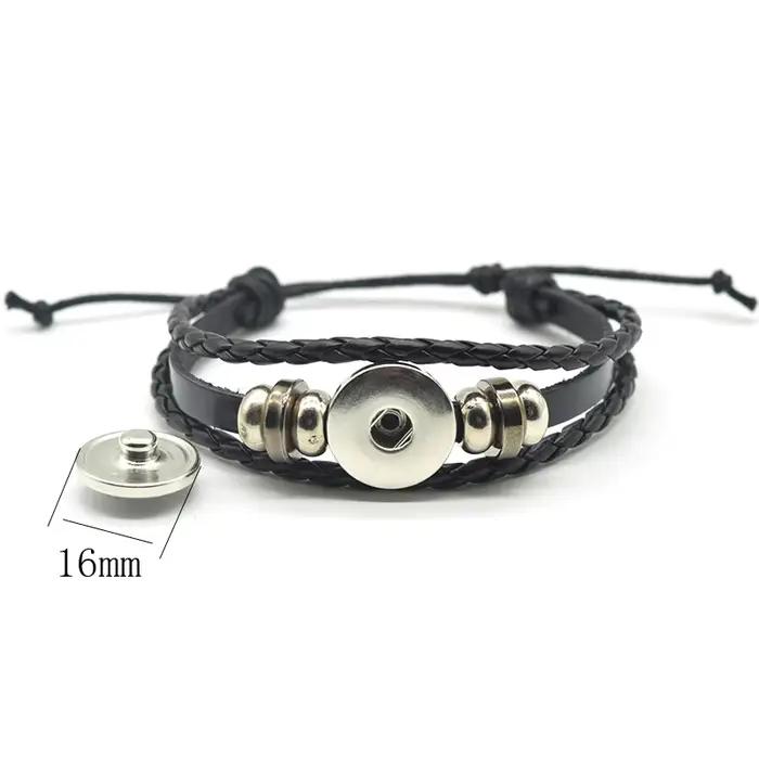 Saint-Bracelet en cuir noir pour homme et femme, Saint-valentin, bijou religieux, donne de l'amour à votre vie, cadeau
