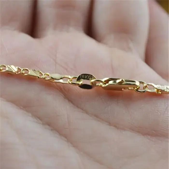 Collier rempli d'or 18 carats pour hommes et femmes, bijoux exquis, mode, vente en gros, taille 16-30 ", JOWholesale