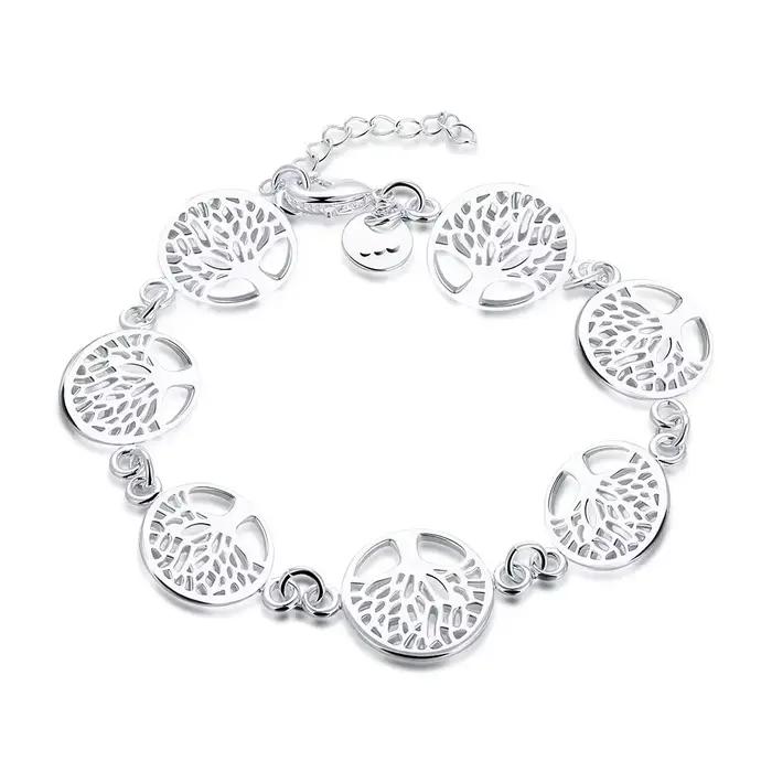 Nouveau Bracelet en argent Sterling 925 arbre de vie Bracelet pour femmes bijoux de fiançailles cadeaux