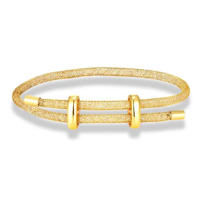Bracelet de Couple à la mode pour hommes et femmes, en maille de cristal, étanche, bijoux d'amitié, cadeau